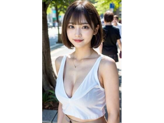 [辱め 制服]ショートカット美少女とノーブラ散歩 エロ漫画同人誌